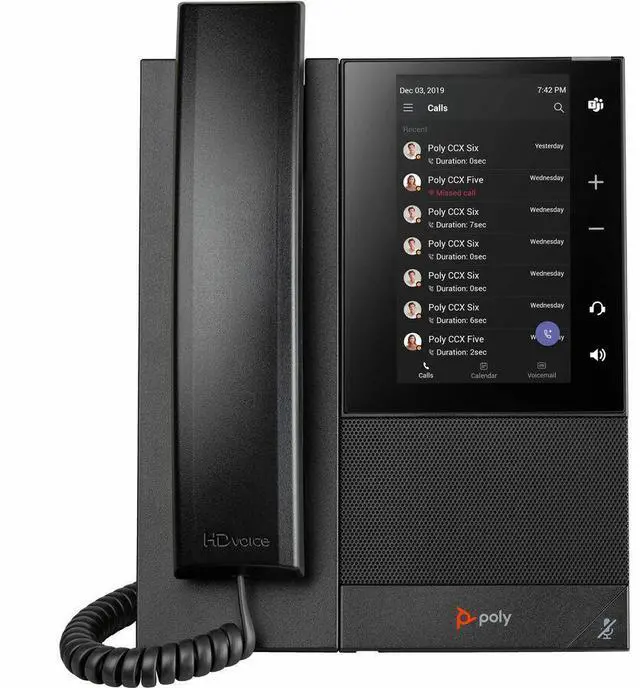 Alt view image 2 of 8 - HP Poly CCX 505 Business Media Phone for Microsoft Teams and PoE-Enabled GSA/TAA | 849A5AA#ABA