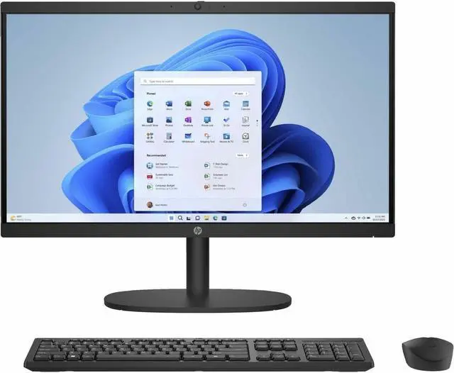 Alt view image 6 of 20 - HP 22-dg0000i 22-dg0040 All-in-One Computer - Intel Pentium N200 Quad-core (4 Core) - 21.5" Full HD 1920 x 1080 - Jet Black - Intel Chip - Windows 11 Home - Intel UHD Graphics DDR5 SDRAM - IEEE 8