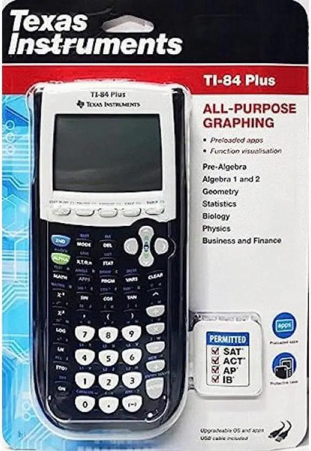 Alt view image 4 of 7 - Texas Instruments TI-84 Plus Graphing Calculator, Black (84PL/FC/1L1/A1)