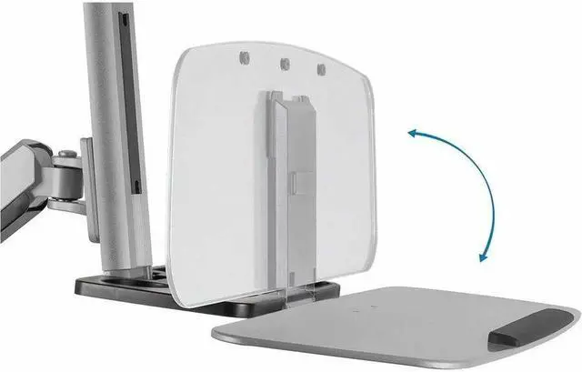 Alt view image 7 of 8 - Mount-It! Wall Mount for Monitor Workstation CPU Gray MI7906