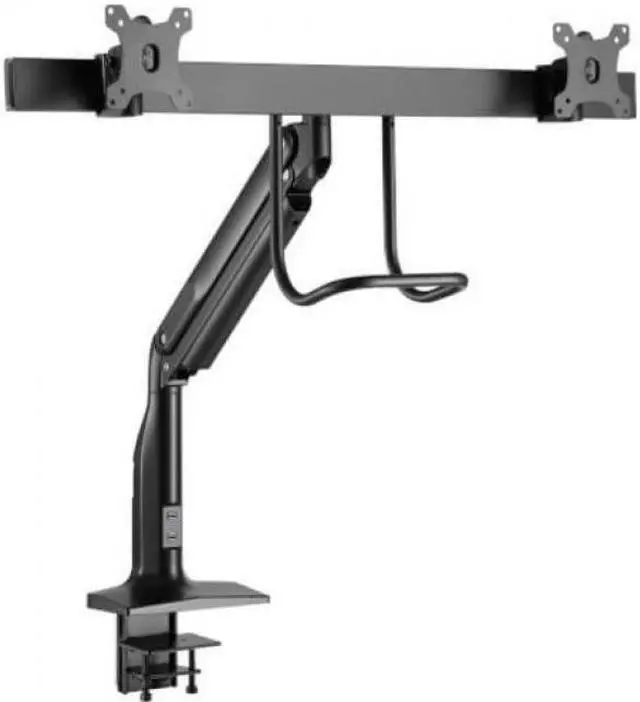 Alt view image 9 of 16 - Tripp Lite DMPDD1735AM Safe-IT Precision-Placement Dual-Display Desk Clamp with Antimicrobial Tape for 17” to 35” Displays, USB Ports