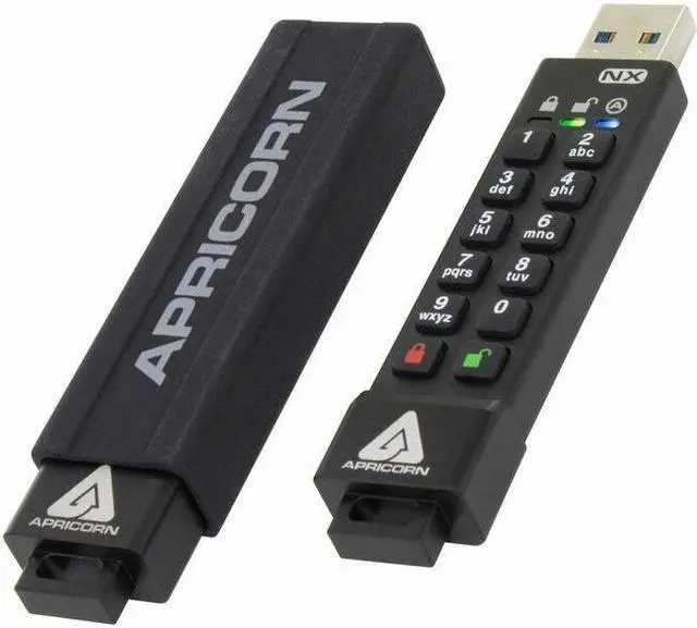 Alt view image 2 of 9 - Apricorn 256GB Aegis Secure Key Encrypted USB 3.0 Flash Drive ASK3-NX-256GB