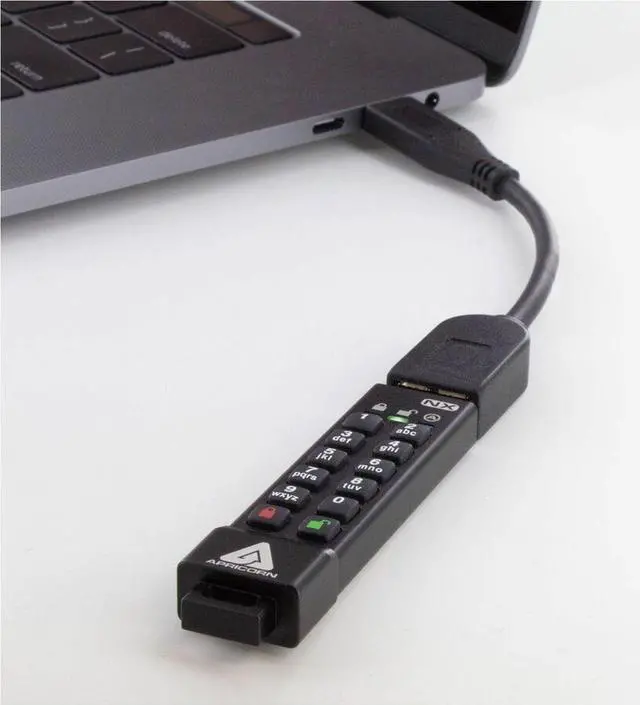 Alt view image 4 of 9 - Apricorn 256GB Aegis Secure Key Encrypted USB 3.0 Flash Drive ASK3-NX-256GB