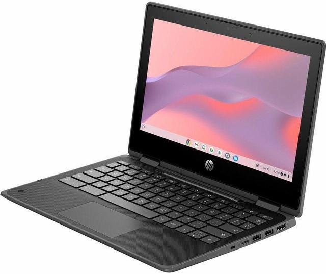 Alt view image 4 of 8 - HP Pro x360 Fortis 11 G5 11.6" Touchscreen Rugged Convertible 2 in 1 Chromebook - HD - Intel N-Series N100 - 8 GB - 64 GB Flash Memory - Jack Black - Intel Chip - 1366 x 768 - ChromeOS - Intel UH