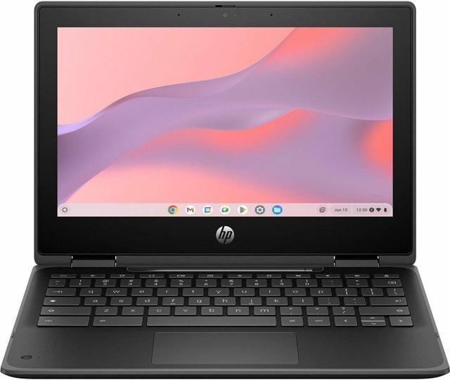 Alt view image 2 of 8 - HP Pro x360 Fortis 11 G5 11.6" Touchscreen Rugged Convertible 2 in 1 Chromebook - HD - Intel N-Series N100 - 8 GB - 64 GB Flash Memory - Jack Black - Intel Chip - 1366 x 768 - ChromeOS - Intel UH