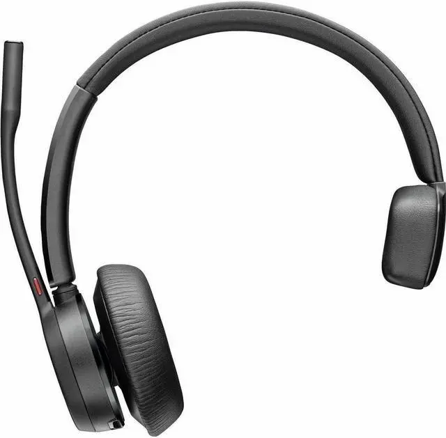 Alt view image 4 of 15 - Poly Bluetooth Office Headset - Microsoft Teams Certification - Mono - USB Type C - Wired/Wireless - Bluetooth - 164 ft - 20 Hz - 20 kHz - Over-the-head - Monaural - Ear-cup - 4.92 ft Cable - Noise Ca
