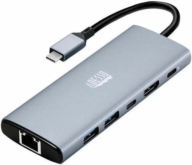 Main image of Adesso AUH-4035 Docking Station - for Notebook/Tablet PC/Smartphone/Monitor/TV/Projector - Charging Capability - Memory Card Reader - SD, TransFlash - USB Type C - 1 Displays Supported - 4K @ 60Hz - 3