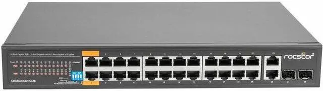 Alt view image 3 of 10 - Rocstor SolidConnect SC28 28-Port Unmanaged Ethernet Switch Y10S008-B1