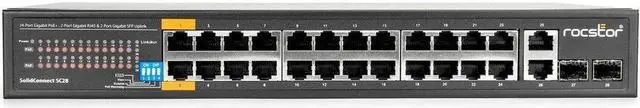 Alt view image 6 of 10 - Rocstor SolidConnect SC28 28-Port Unmanaged Ethernet Switch Y10S008-B1