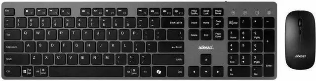 Alt view image 7 of 10 - Adesso EasyTouch 7300 USB C Wireless Scissor Switch Keyboard and Mouse Combo