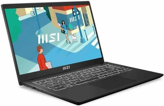 Main image of MSI Modern 15 B13M Modern 15 B13M-886US 15.6" Notebook - Full HD - Intel Core i5 13th Gen i5-1335U - 16 GB - 1 TB SSD - Classic Black - Intel Chip - 1920 x 1080 - Windows 11 Pro - Intel Iris Xe G