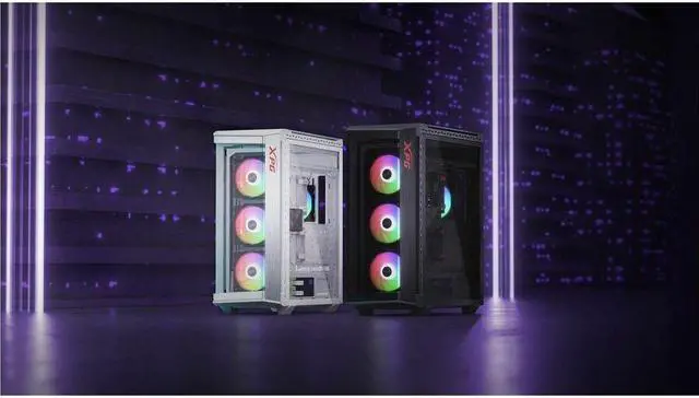 Alt view image 6 of 11 - XPG Battlecruiser II Mid-Tower ATX PC Gaming Case: Exoskeleton-Driven, Futuristic Aesthetics, Efficient Airflow, 420mm Radiator Support, GPU Holder, Cable Management, White (BATTLECRUISERIIST-WHCWW )