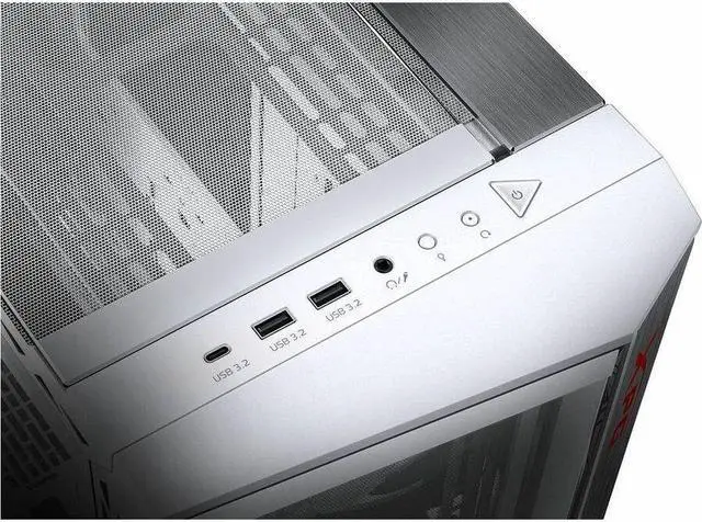 Alt view image 9 of 11 - XPG Battlecruiser II Mid-Tower ATX PC Gaming Case: Exoskeleton-Driven, Aesthetics, Efficient Airflow, 420mm Radiator, GPU Holder, Cable Management, XPG Prime Box, White(BATTLECRUISERIIPST-WHCWW)