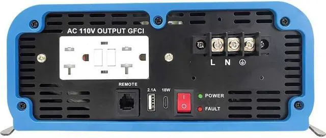 Alt view image 3 of 6 - Tripp Lite 3000W Heavy-Duty Compact Power Inverter, 2x 5-15/20R, USB Charging