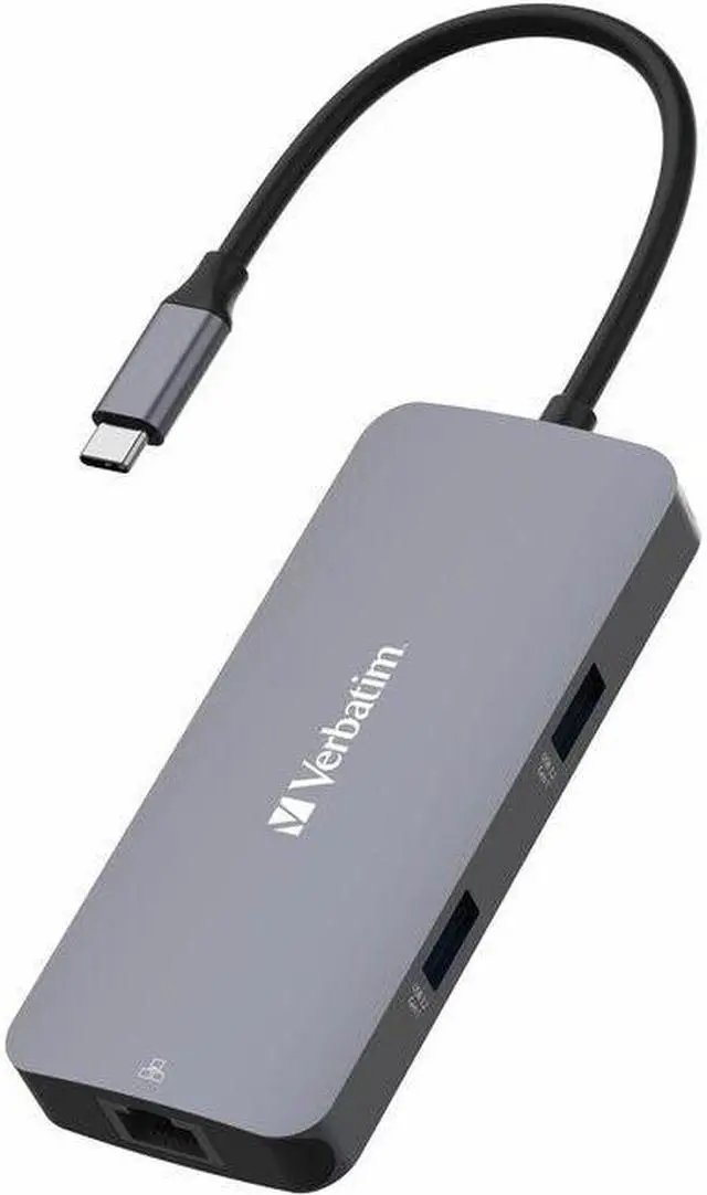 Main image of Verbatim USB-C Pro Multiport Hub CMH 05 - 5 Ports - for Notebook/Monitor/Desktop PC - Charging Capability - USB Type C - 4K - 3840 x 2160 - 3 x USB Ports - 2 x USB Type-A Ports - USB Type-A