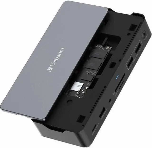 Alt view image 7 of 13 - Verbatim USB-C Pro Docking Station 15-In-1 256GB Vi3000 SSD
