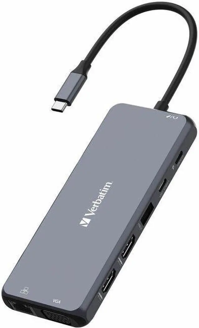 Main image of Verbatim USB-C Pro Multiport Hub CMH 14 - 14 Ports - for Monitor - Charging Capability - Memory Card Reader - SD, microSD - USB Type C - 3 Displays Supported - Full HD, 4K - 1920 x 1080, 38
