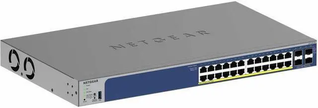 Alt view image 5 of 6 - Netgear Gigabit PoE+ Smart Switches with 4 Dedicated 10G SFP+ Ports, 24 Ports - Manageable - Gigabit Ethernet, 10 Gigabit Ethernet - 10GBase-X, 10/100/1000Base-T - 3 Layer Supported