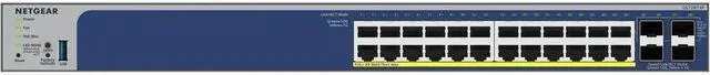 Alt view image 3 of 6 - Netgear Gigabit PoE+ Smart Switches with 4 Dedicated 10G SFP+ Ports, 24 Ports - Manageable - Gigabit Ethernet, 10 Gigabit Ethernet - 10GBase-X, 10/100/1000Base-T - 3 Layer Supported