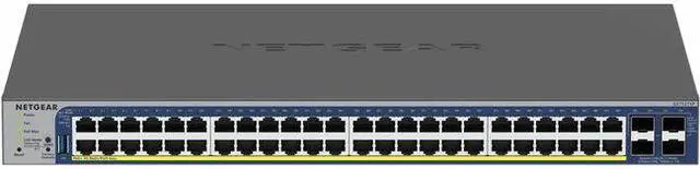 Main image of Netgear Gigabit PoE+ Smart Switches with 4 Dedicated 10G SFP+ Ports, 48 Ports - Manageable - Gigabit Ethernet, 10 Gigabit Ethernet - 10GBase-X, 10/100/1000Base-T - 3 Layer Supported