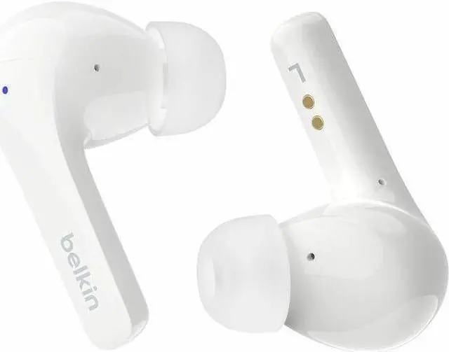 Main image of Belkin SoundForm Motion True Wireless Earbuds - Mono, Stereo - True Wireless - Bluetooth - 32.8 ft - Earbud - Binaural - In-ear - Noise Canceling - White