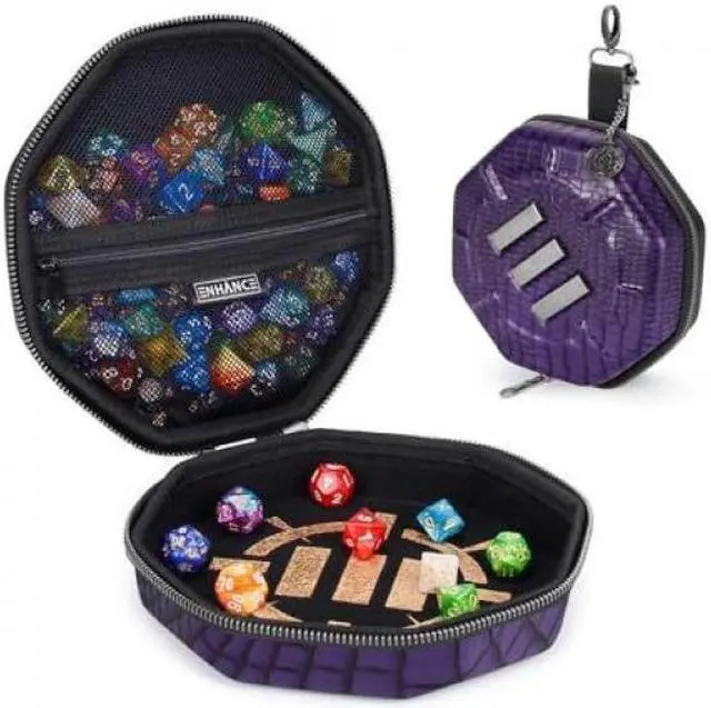Main image of ENHANCE D&D Dice Tray and Case Dragon Purple ENTTCED200PRWS