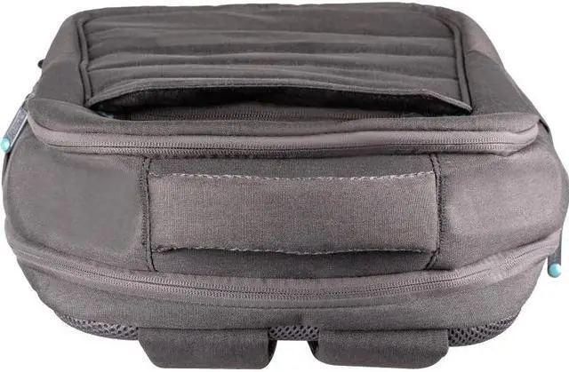Alt view image 6 of 20 - Greenee Eco Double Compartment 14" Device Backpack Gray/Green ELB14UF