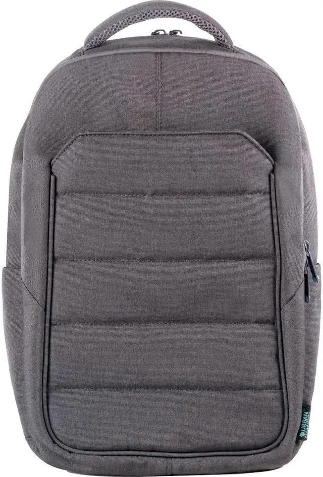 Alt view image 7 of 20 - Greenee Eco Double Compartment 14" Device Backpack Gray/Green ELB14UF