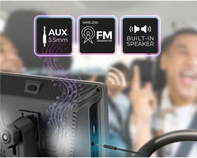 Alt view image 2 of 14 - GekoGear Orbit C100 7-Inch Infotainment Car Display, Apple/Android Compatible