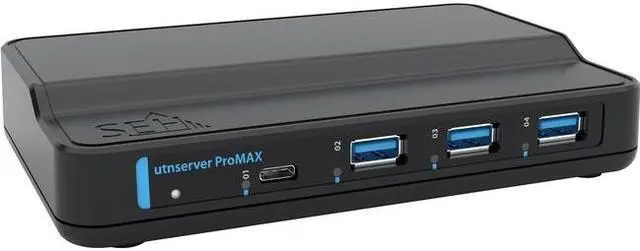 Main image of SEH utnserver ProMAX Device Server - Twisted Pair - 1 x Network (RJ-45) - 4 x USB - 2.5GBase-T - 2.5 Gigabit Ethernet - Desktop