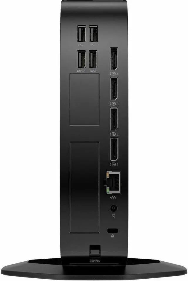 Alt view image 3 of 6 - HP Elite t755 Thin Client - AMD Ryzen V2546 Hexa-core (6 Core) 3 GHz - TAA Compliant - AMD Chip - 8 GB RAM DDR4 SDRAM - DDR4-3200/PC4-25600 - 32 GB Flash - AMD Radeon Graphics - Gigabit Ethernet - HP