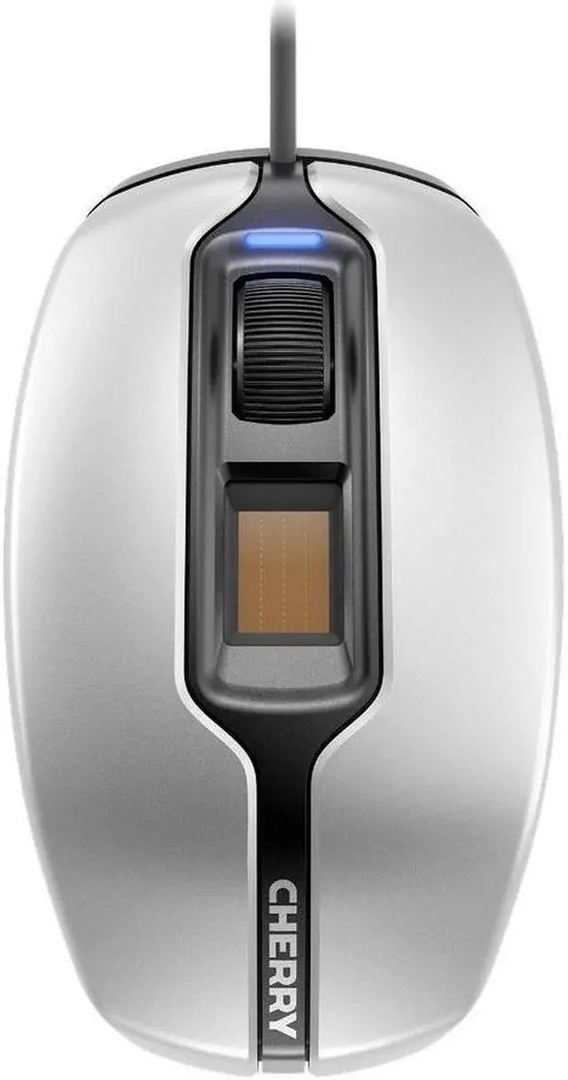 Alt view image 5 of 5 - Cherry MC 4900 FingerTIP ID Wired 1375dpi Optical Mouse - Silver