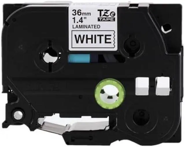 Alt view image 20 of 20 - Brother P-touch TZe-M365 Label Maker Tape 1.42"W White on Matte Black TZEM365