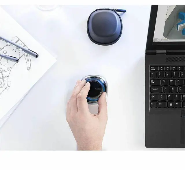 Alt view image 2 of 5 - 3Dconnexion SpaceMouse Wireless Bluetooth Edition - Wireless - Bluetooth - 2.40 GHz - Rechargeable - USB Type C - 2 Programmable Button(s) - 1 Month Battery Run Time