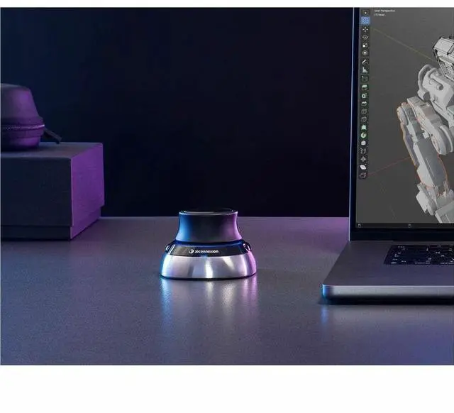 Alt view image 4 of 5 - 3Dconnexion SpaceMouse Wireless Bluetooth Edition - Wireless - Bluetooth - 2.40 GHz - Rechargeable - USB Type C - 2 Programmable Button(s) - 1 Month Battery Run Time