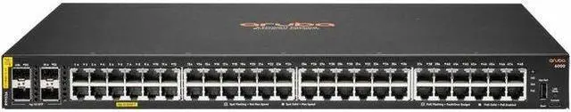 Main image of Aruba 6000 48G CL4 4SFP 740W Switch - 48 Ports - Manageable - Gigabit Ethernet - 10/100/1000Base-T, 100/1000Base-X - 3 Layer Supported - Modular - 4 SFP Slots - 49.70 W Power Consumption - 740 W PoE B
