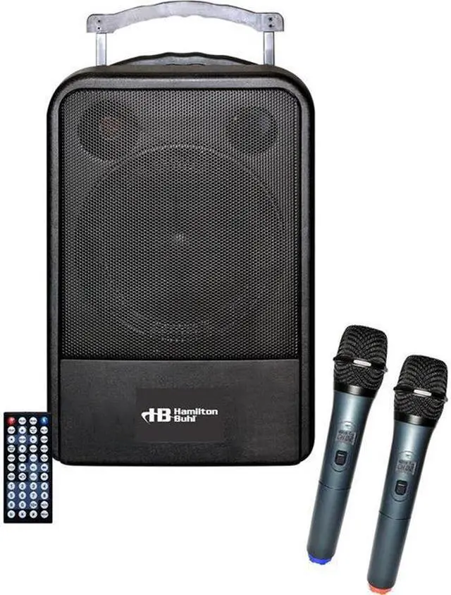 Alt view image 9 of 15 - HamiltonBuhl High Quality PA System - DVD/CD/MP3 Bluetooth and Wireless Handheld Microphones
