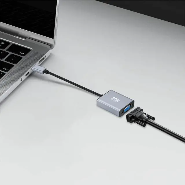 Alt view image 14 of 20 - Adesso USB-C to VGA Adapter