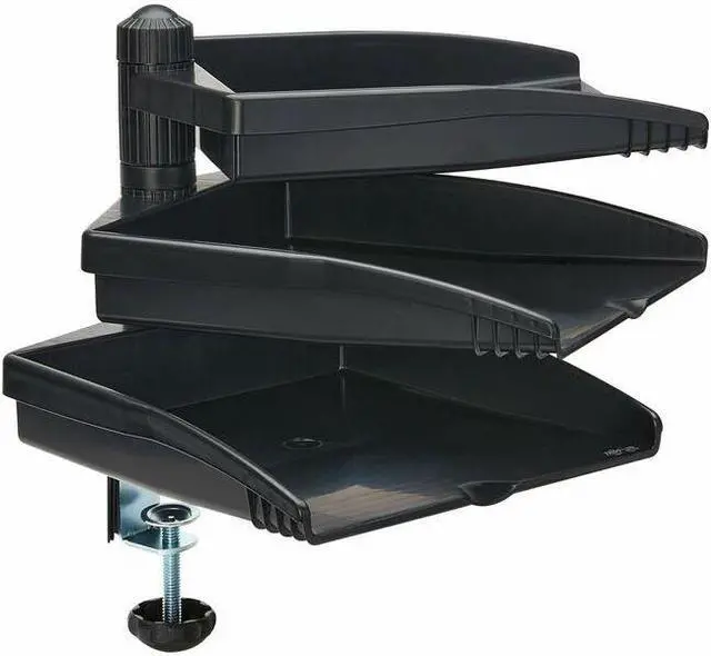 Alt view image 8 of 15 - Tripp Lite 3-Tray Desk Organizer with Clamp Screw Attachment, 8.5 x 11 Document Sized Swivel Tray Shelf, Easy Assembly, TAA Compliant, 5-Year Warranty (DDR811TRAYTAA)