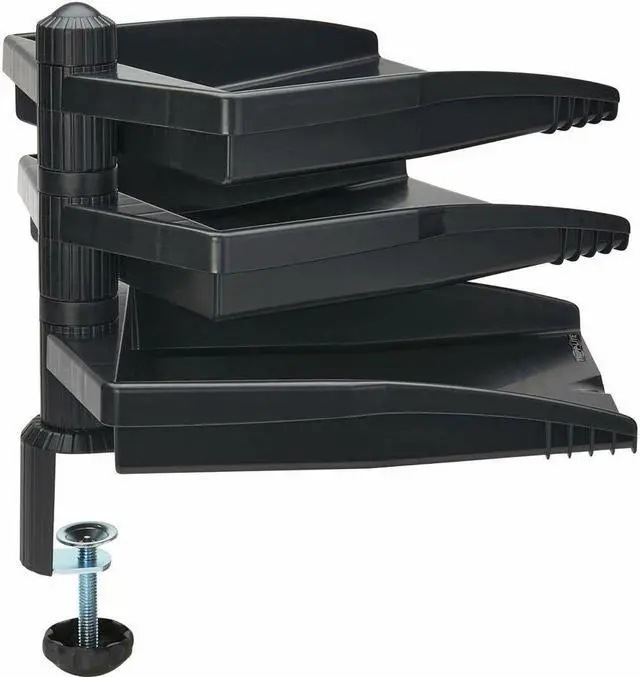 Alt view image 11 of 15 - Tripp Lite 3-Tray Desk Organizer with Clamp Screw Attachment, 8.5 x 11 Document Sized Swivel Tray Shelf, Easy Assembly, TAA Compliant, 5-Year Warranty (DDR811TRAYTAA)