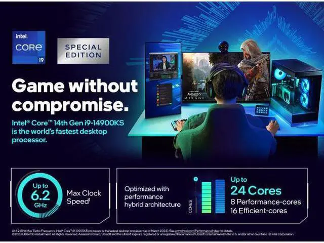 Alt view image 3 of 5 - Intel® Core i9-14900KS Desktop Processor 24 cores (8 P-cores + 16 E-cores)