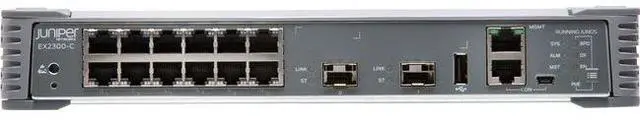Alt view image 4 of 6 - Juniper EX2300-C Compact Ethernet Switch - 12 Ports - Manageable - Gigabit Ethernet, 10 Gigabit Ethernet - 10/100/1000Base-T, 10GBase-X - 3 Layer Supported - Modular EX2300-C-12P-TAA