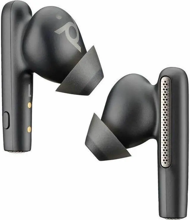 Main image of Poly Voyager Free 60+ UC Carbon Black Earbuds +BT700 USB-C Adapter +Touchscreen Charge Case (7Y8G4AA)