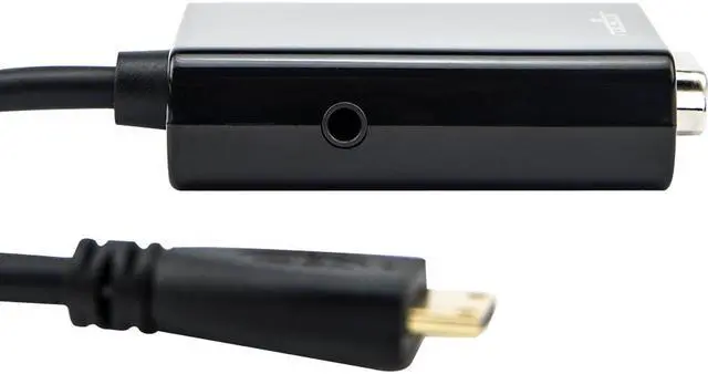 Alt view image 15 of 19 - Rocstor Y10A185-B1 6In Mini Hdmi To Vga Adapter Male To Vga Female Black