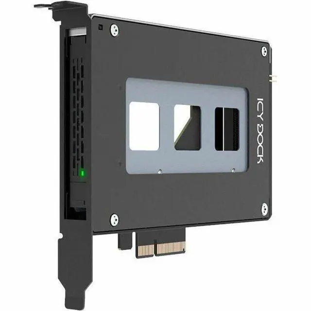 Alt view image 8 of 9 - ICYDOCK ToughArmor MB111VP-B U.2 / U.3 NVMe SSD Mobile Rack for PCIe Expansion Slot