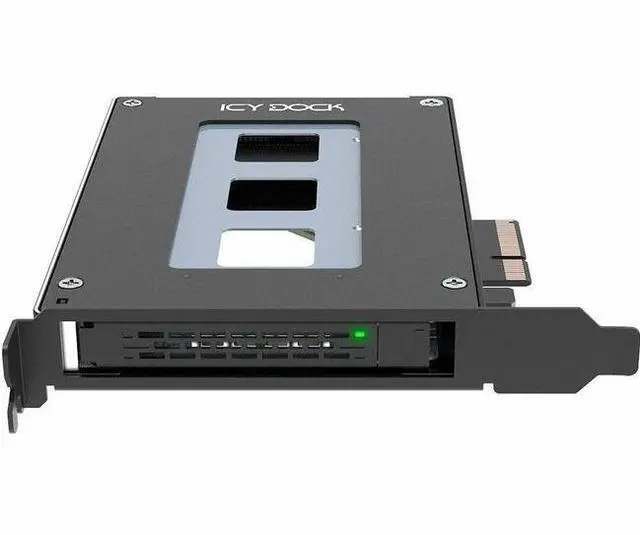 Alt view image 3 of 9 - ICYDOCK ToughArmor MB111VP-B U.2 / U.3 NVMe SSD Mobile Rack for PCIe Expansion Slot