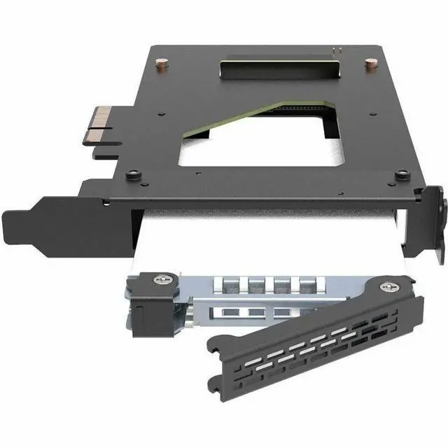 Alt view image 9 of 9 - ICYDOCK ToughArmor MB111VP-B U.2 / U.3 NVMe SSD Mobile Rack for PCIe Expansion Slot