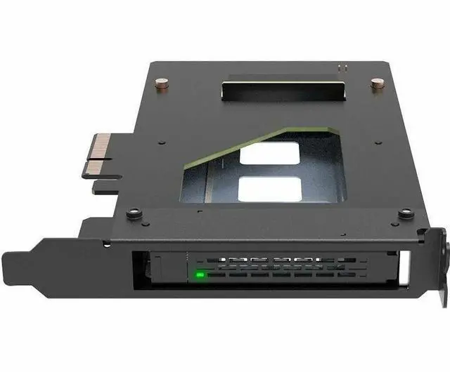 Alt view image 4 of 9 - ICYDOCK ToughArmor MB111VP-B U.2 / U.3 NVMe SSD Mobile Rack for PCIe Expansion Slot