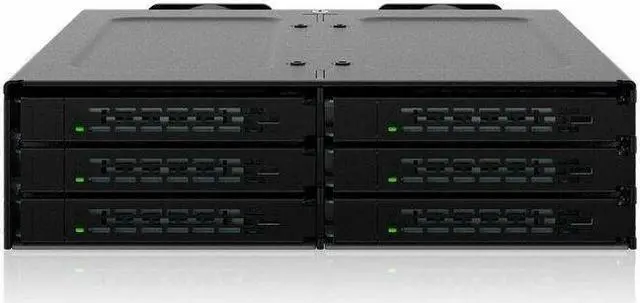 Alt view image 9 of 20 - Icy Dock ToughArmor 6-Bay 2.5" U.2/U.3 NVMe SSD PCIe 4.0 Mobile Rack Enclosure