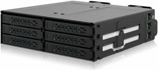 Alt view image 10 of 20 - Icy Dock ToughArmor 6-Bay 2.5" U.2/U.3 NVMe SSD PCIe 4.0 Mobile Rack Enclosure